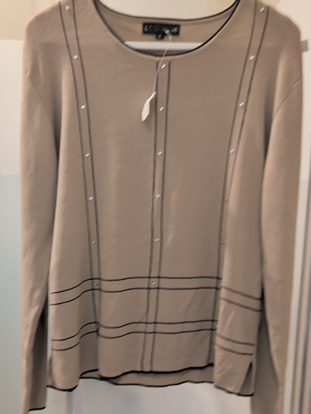 La Madona Embellished Rayon Blend Knit Sweater - Picture 4 of 9